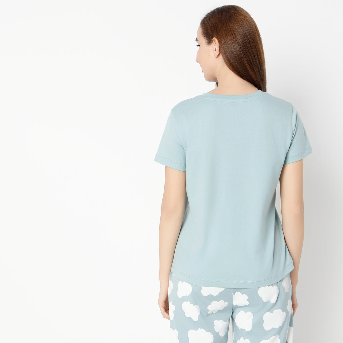 Regular Fit Printed Round Neck T-Shirt