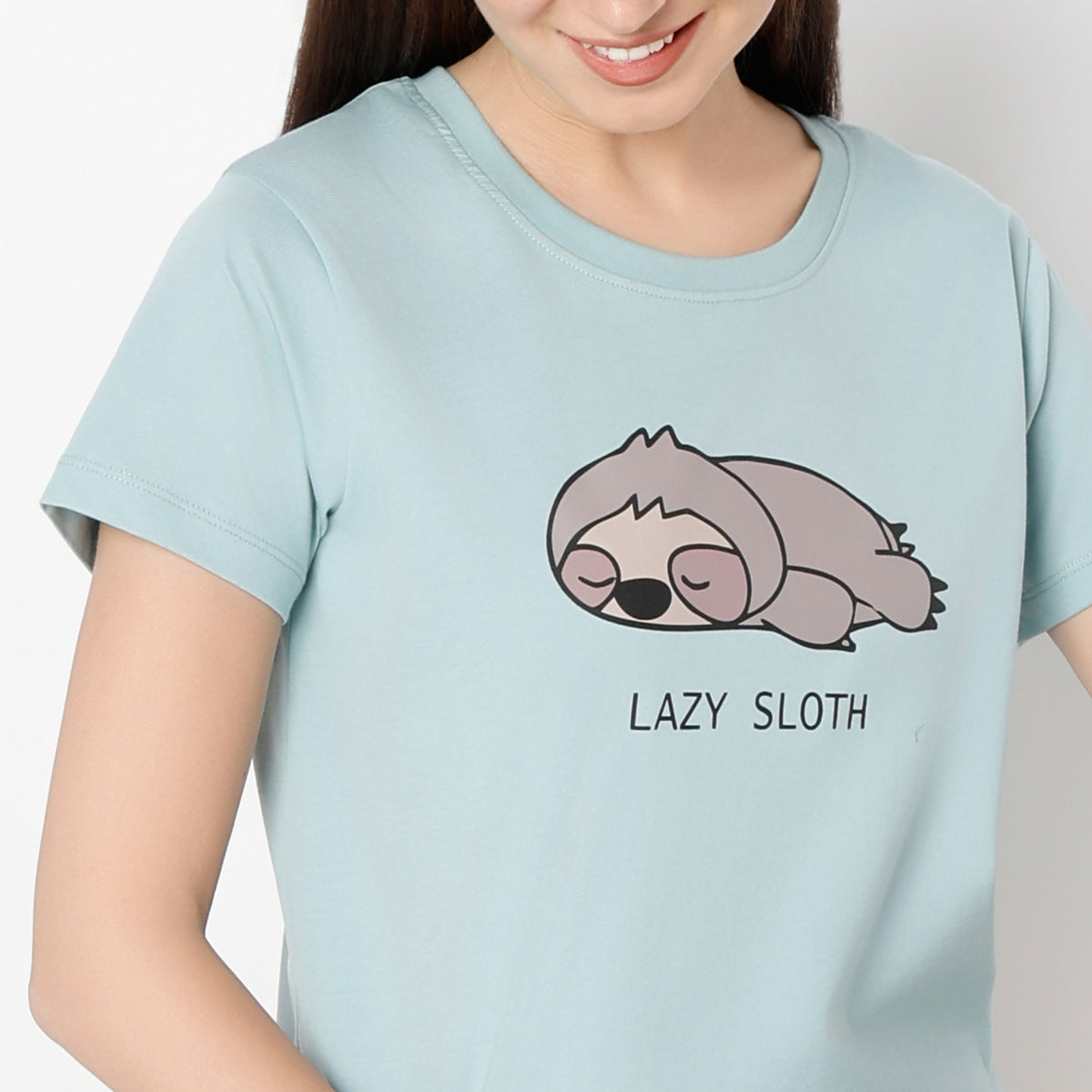 Regular Fit Printed Round Neck T-Shirt