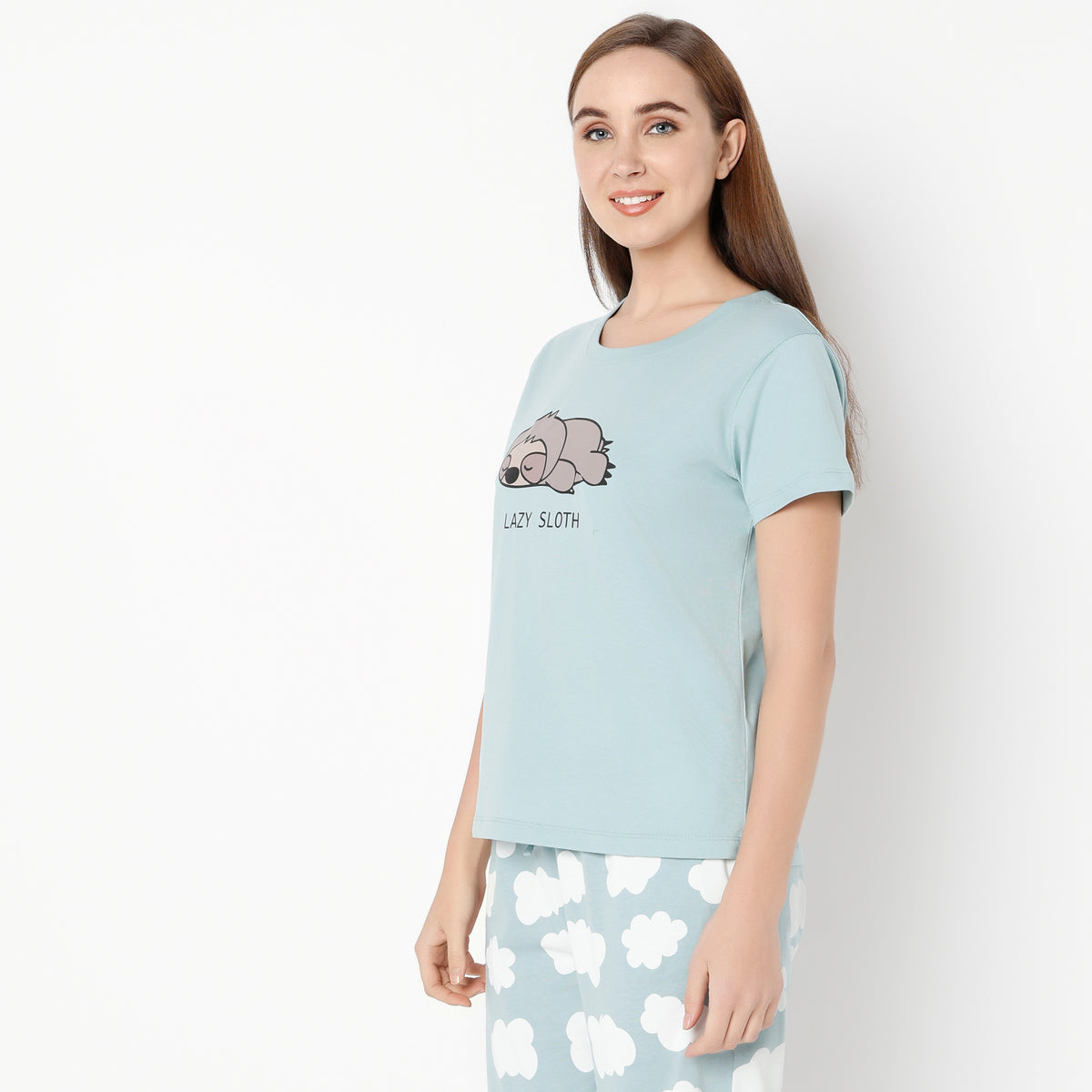 Regular Fit Printed Round Neck T-Shirt