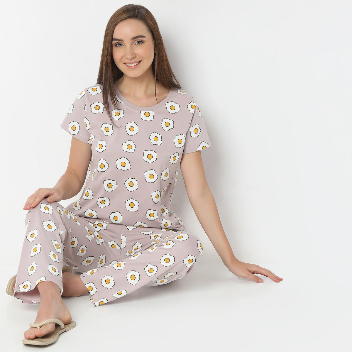 Regular Fit Printed Round Neck Regular Length T-Shirt