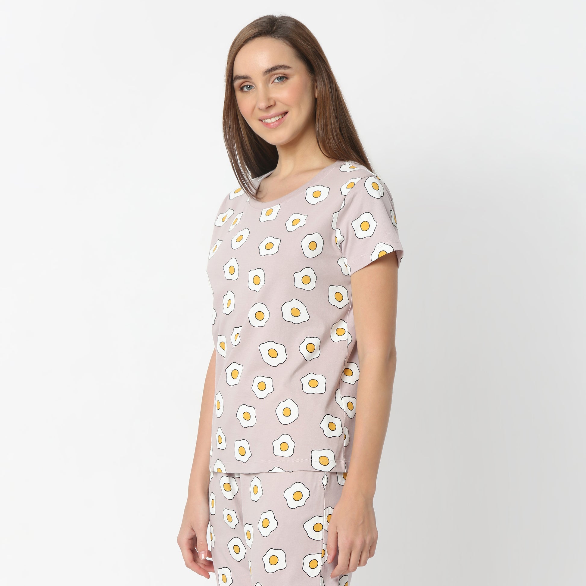 Regular Fit Printed Round Neck Regular Length T-Shirt