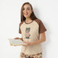 Regular Fit Printed Round Neck Regular Length T-Shirt
