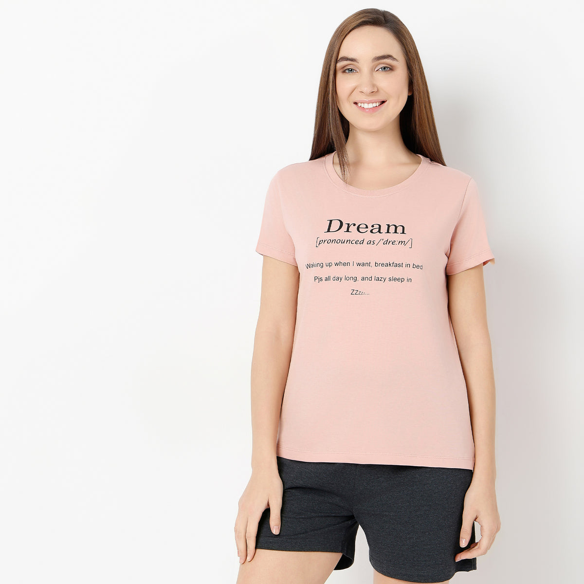 Regular Fit Printed Round Neck T-Shirt