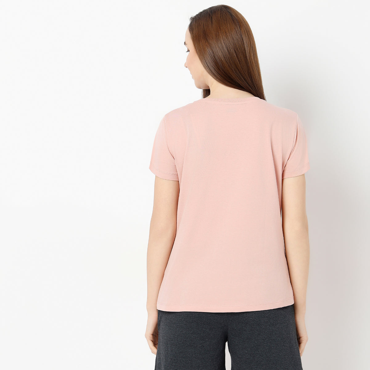 Regular Fit Printed Round Neck T-Shirt