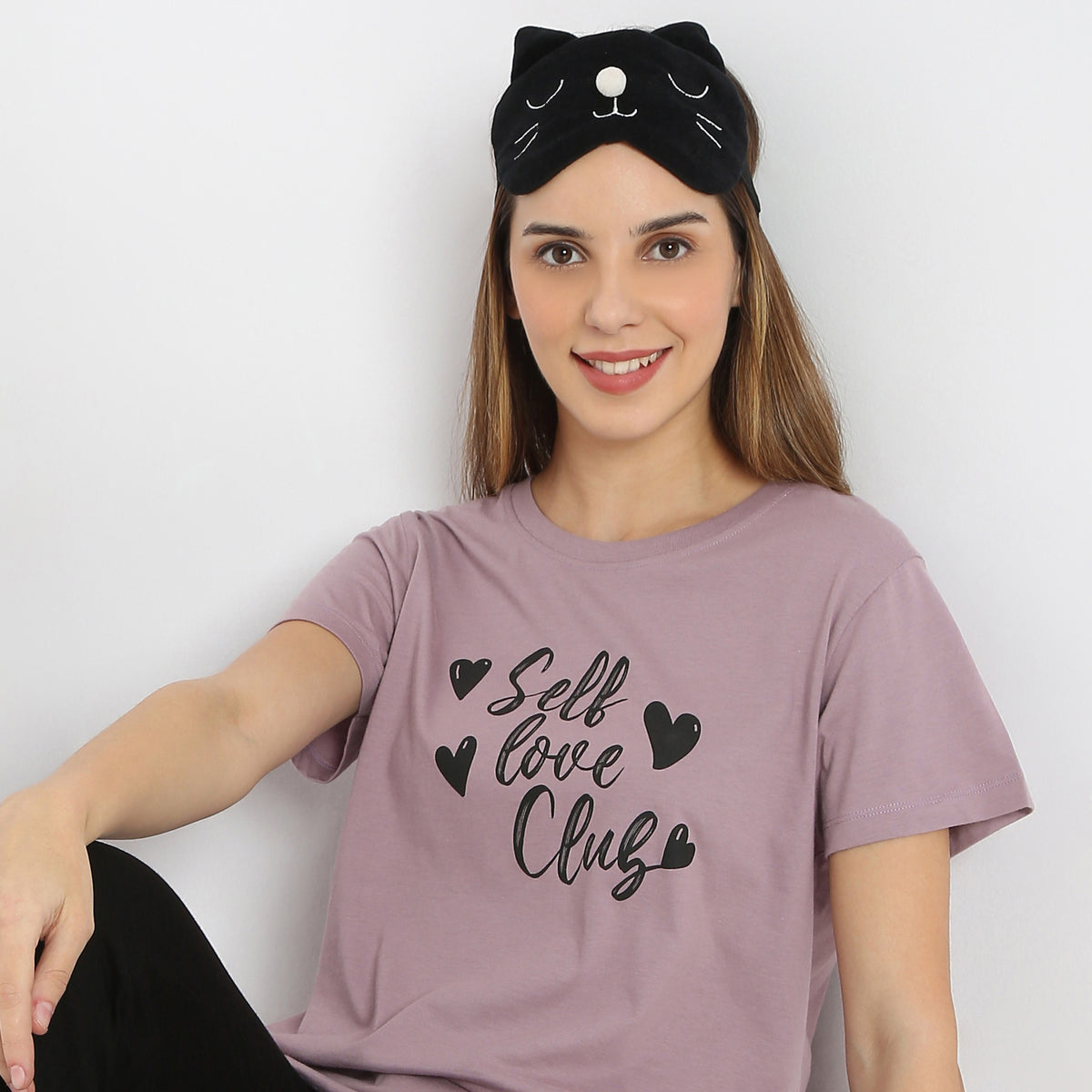 Self-Love Text Print T-Shirt