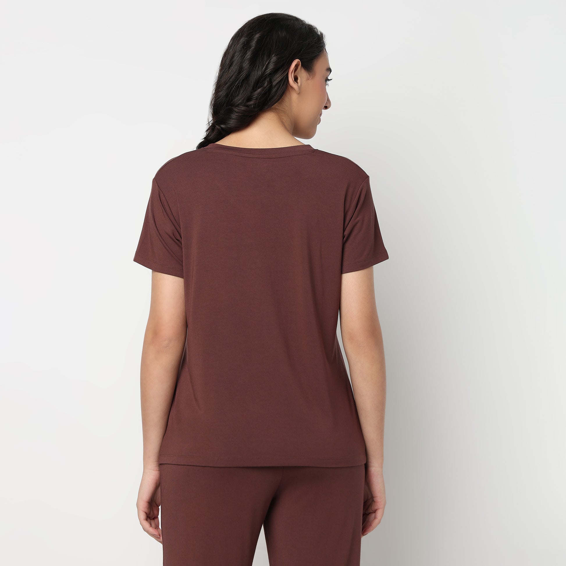 Knitted Solid Lounge T-Shirt