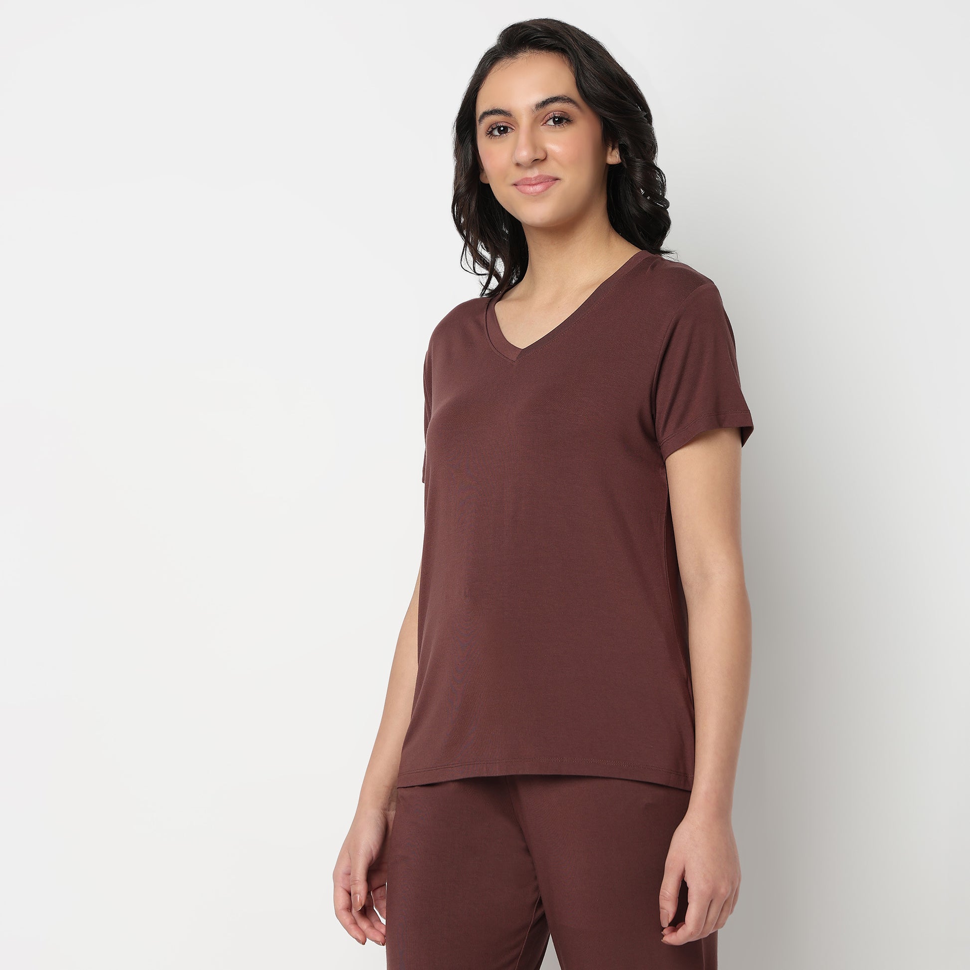 Knitted Solid Lounge T-Shirt