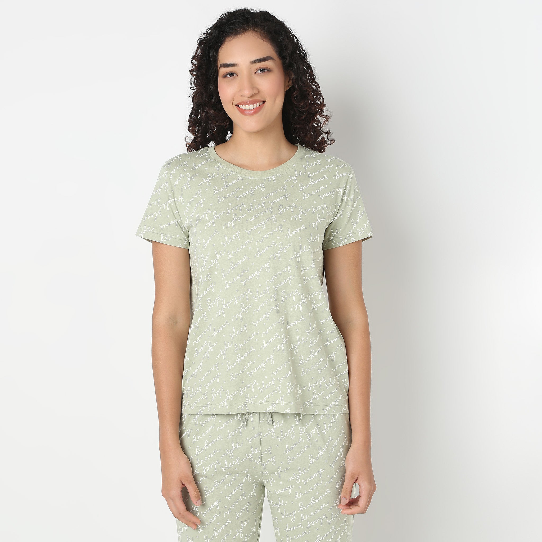 Loungewear Text Print T-shirt