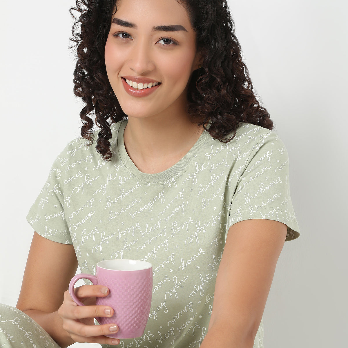 Loungewear Text Print T-shirt