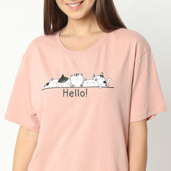 Regular Fit Printed Crew Neck Regular Length T-Shirt