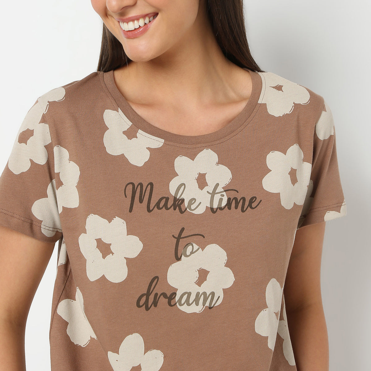 Crew Neck Printed T-Shirt