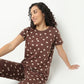 Heart Print Crew Neck Loungewear T-Shirt