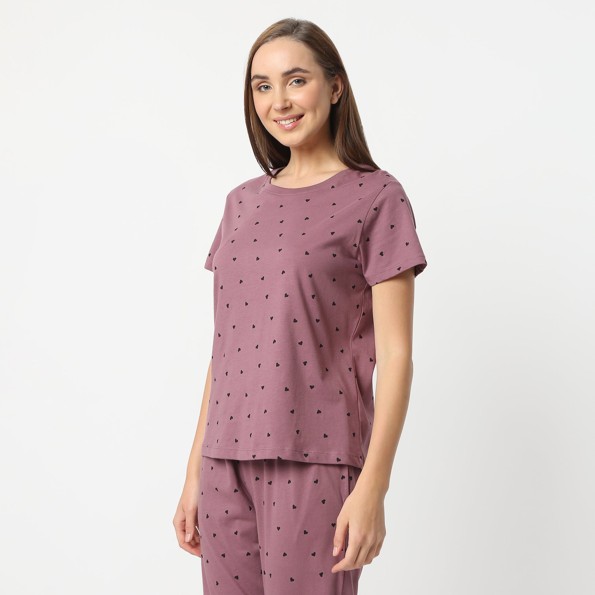 Regular Fit Printed Round Neck Regular Length T-Shirt