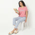 Text Print Crew Neck Loungewear T-Shirt