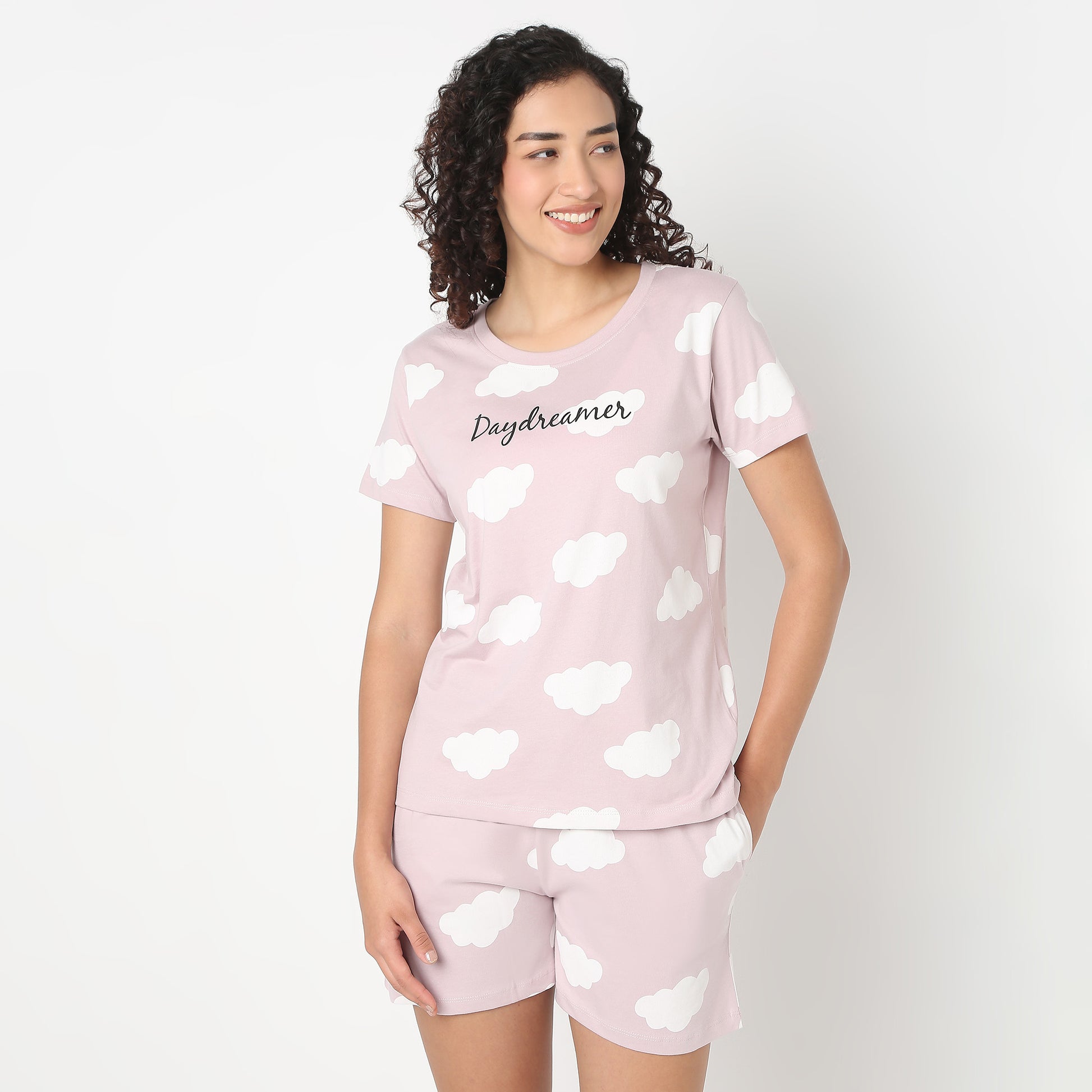 Cloud Printed Loungewear T-shirt