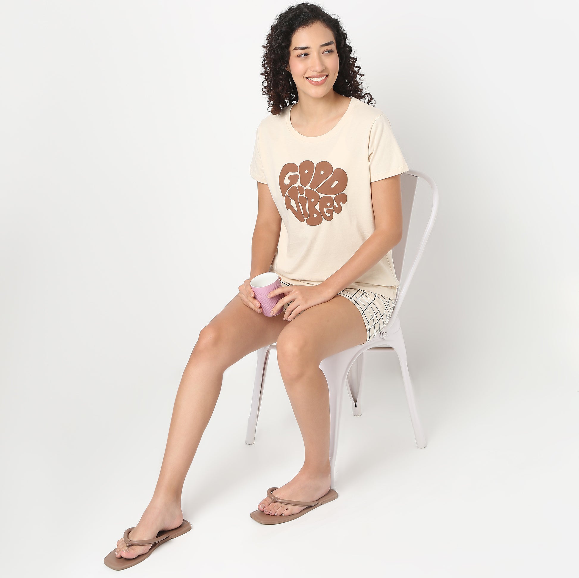 Chest Print Loungewear T-shirt 