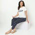 Text Print Round Neck Loungewear T-Shirt