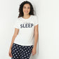 Text Print Round Neck Loungewear T-Shirt