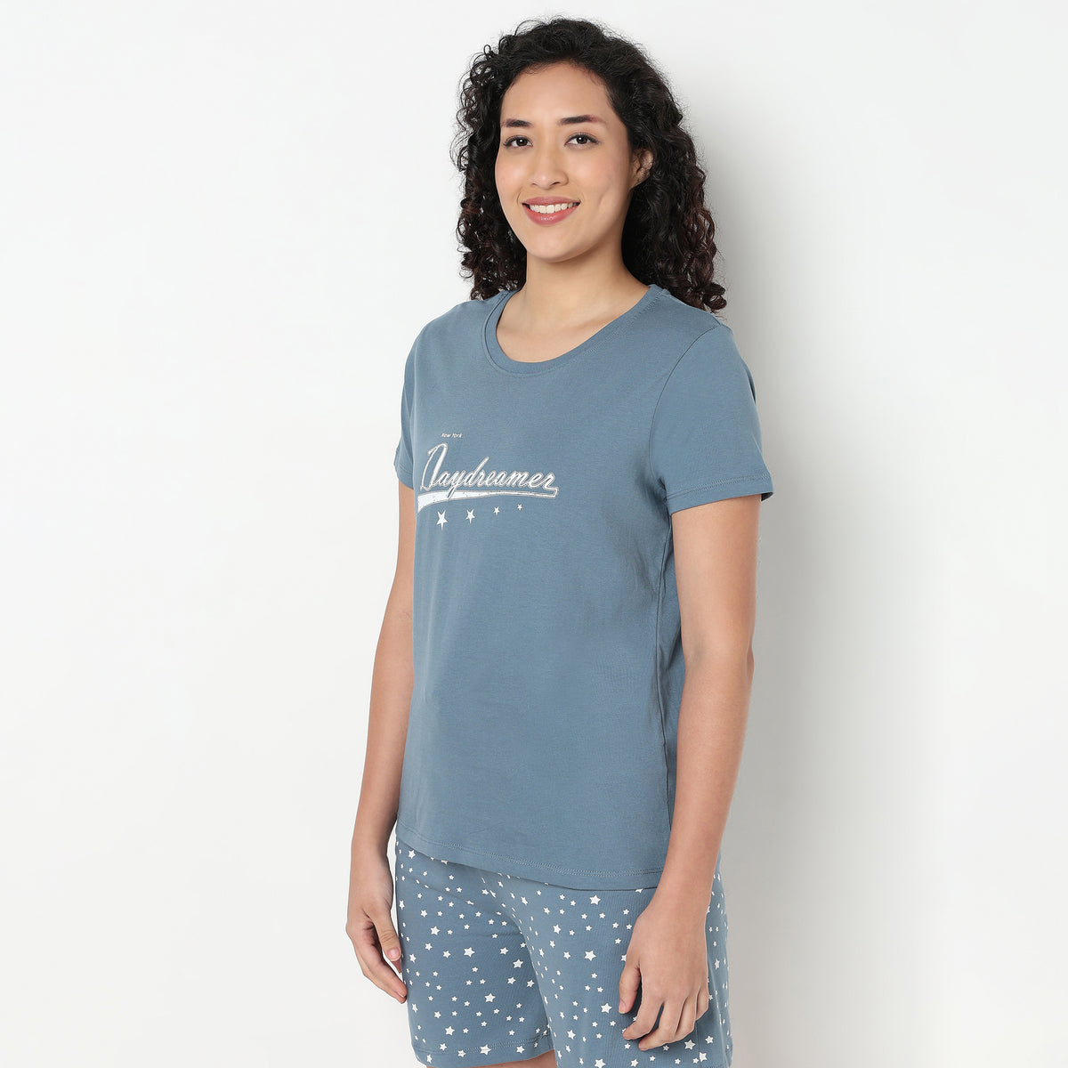 Cotton Fabric Printed T-Shirt