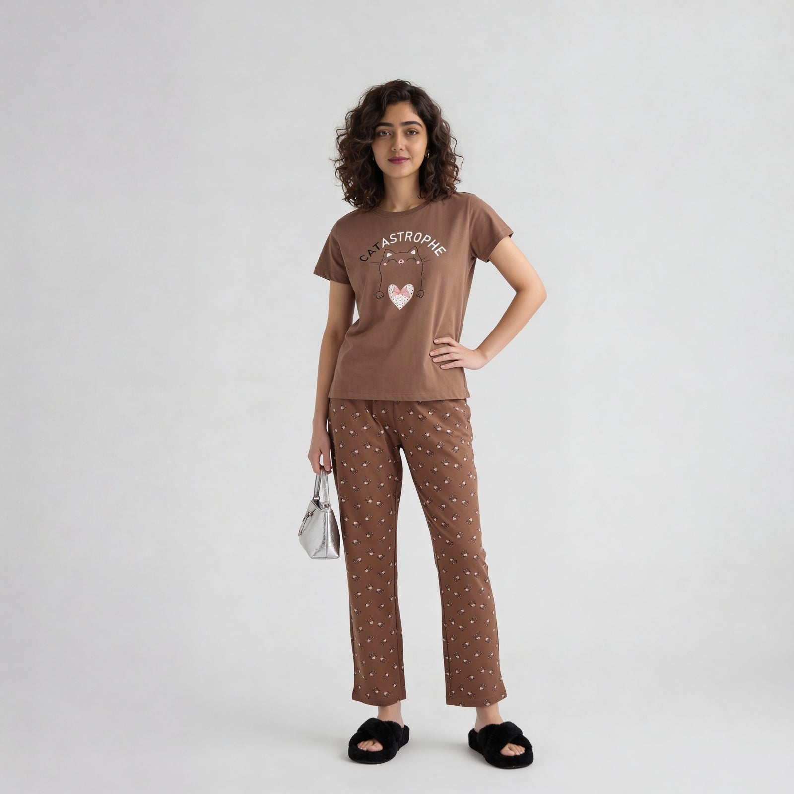 Cotton Printed Short Sleeve Sleepwear T-Shirt