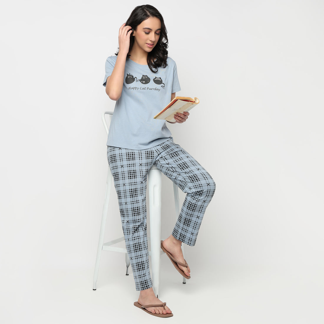 Knitted Printed Lounge T-Shirt