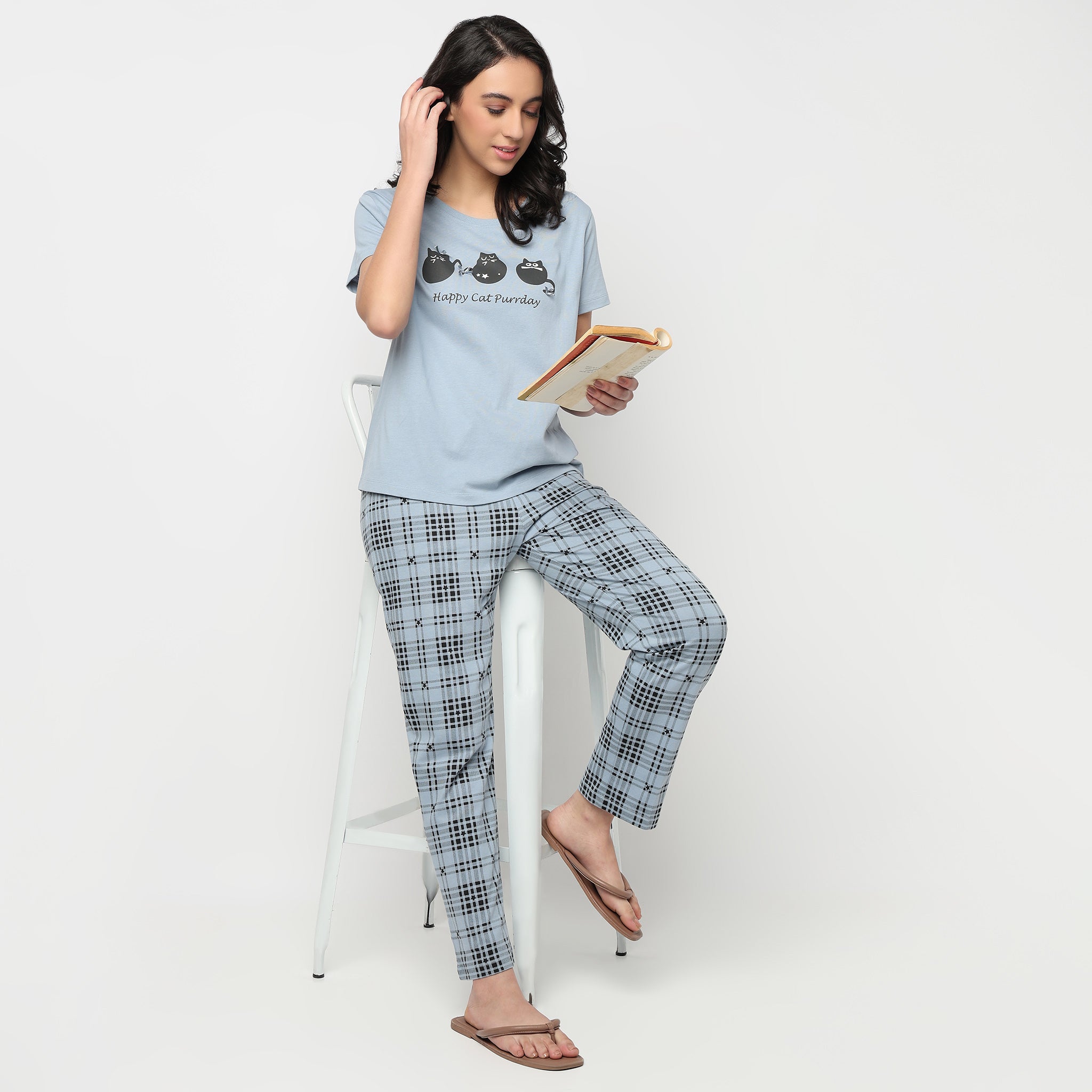 Knitted Printed Lounge T-Shirt