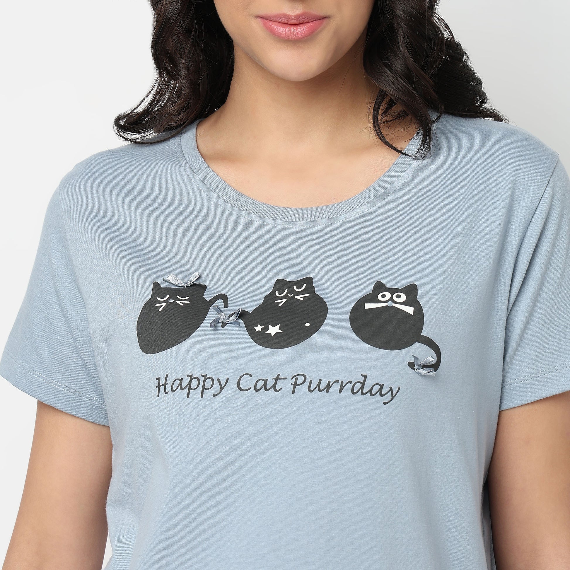 Knitted Printed Lounge T-Shirt