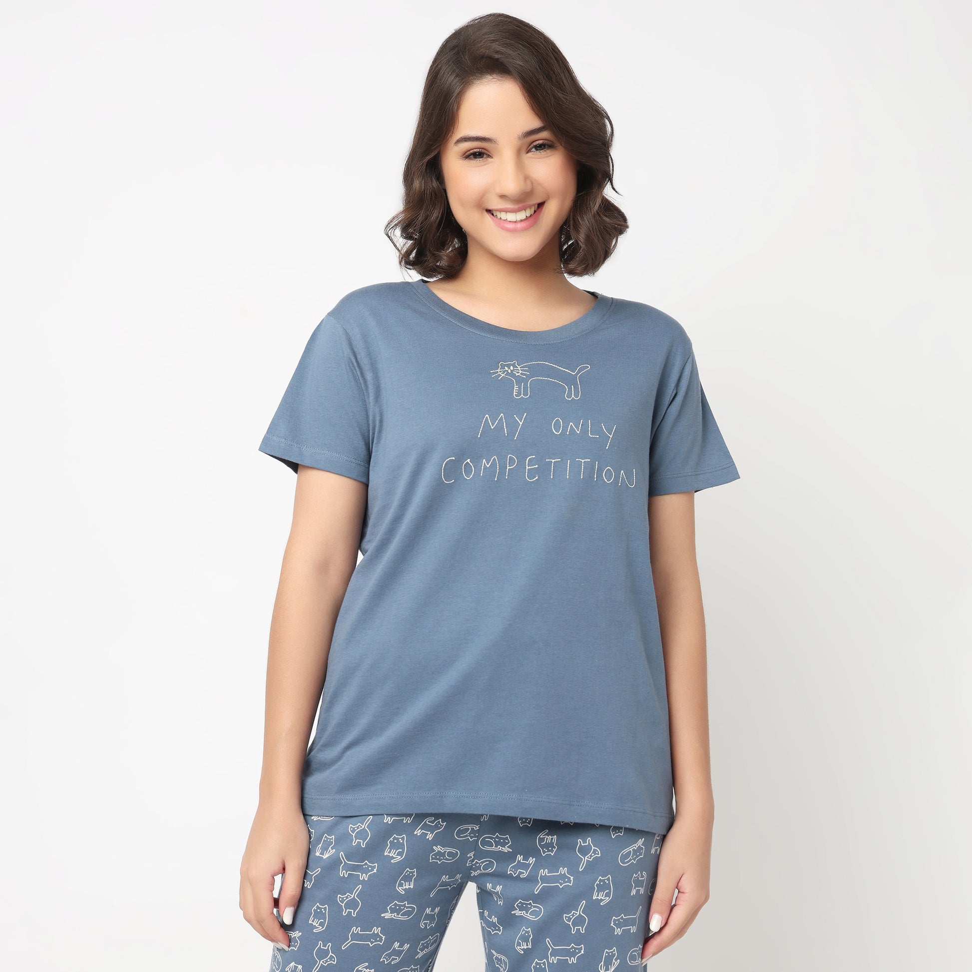 Cotton Printed Lounge T-Shirt