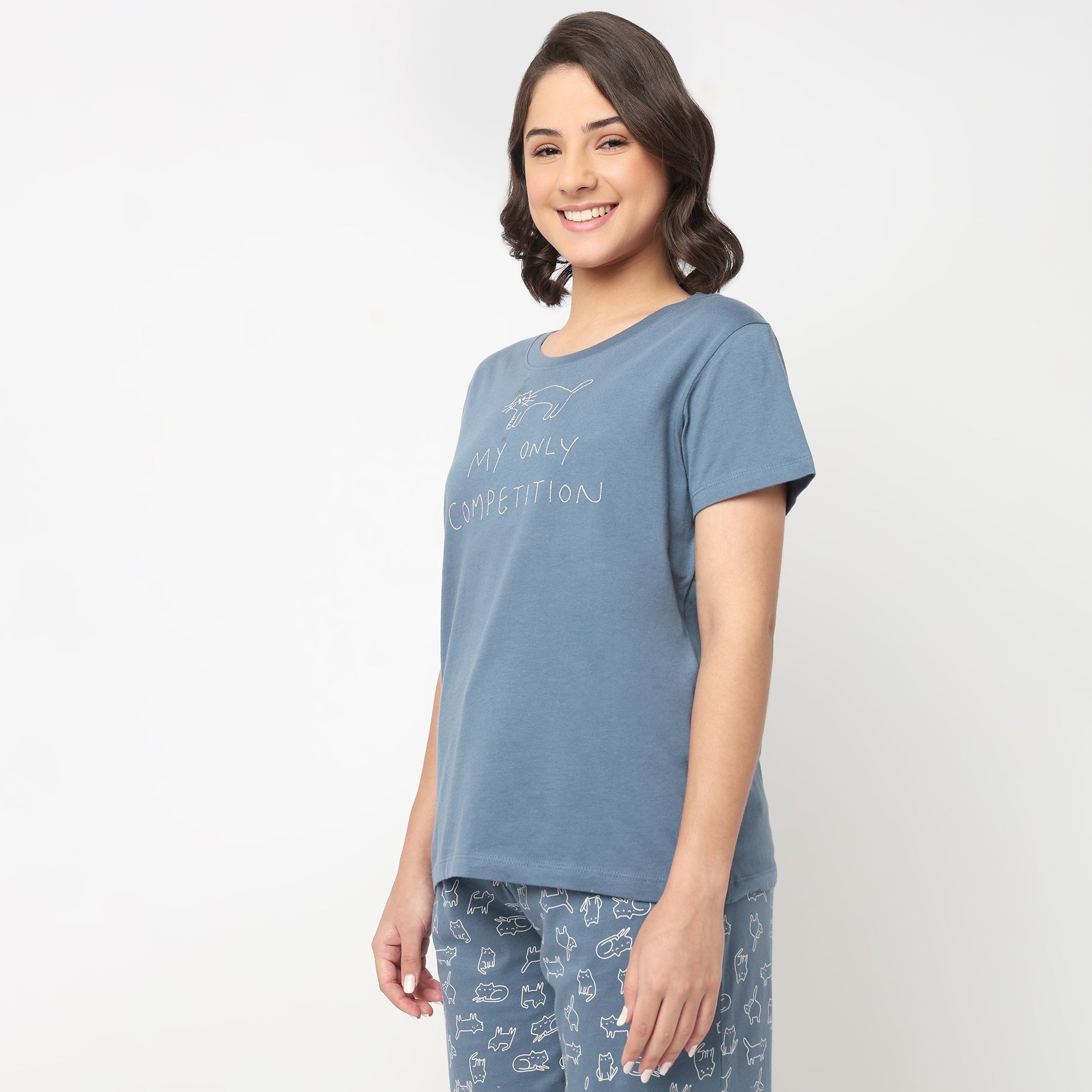 Cotton Printed Lounge T-Shirt