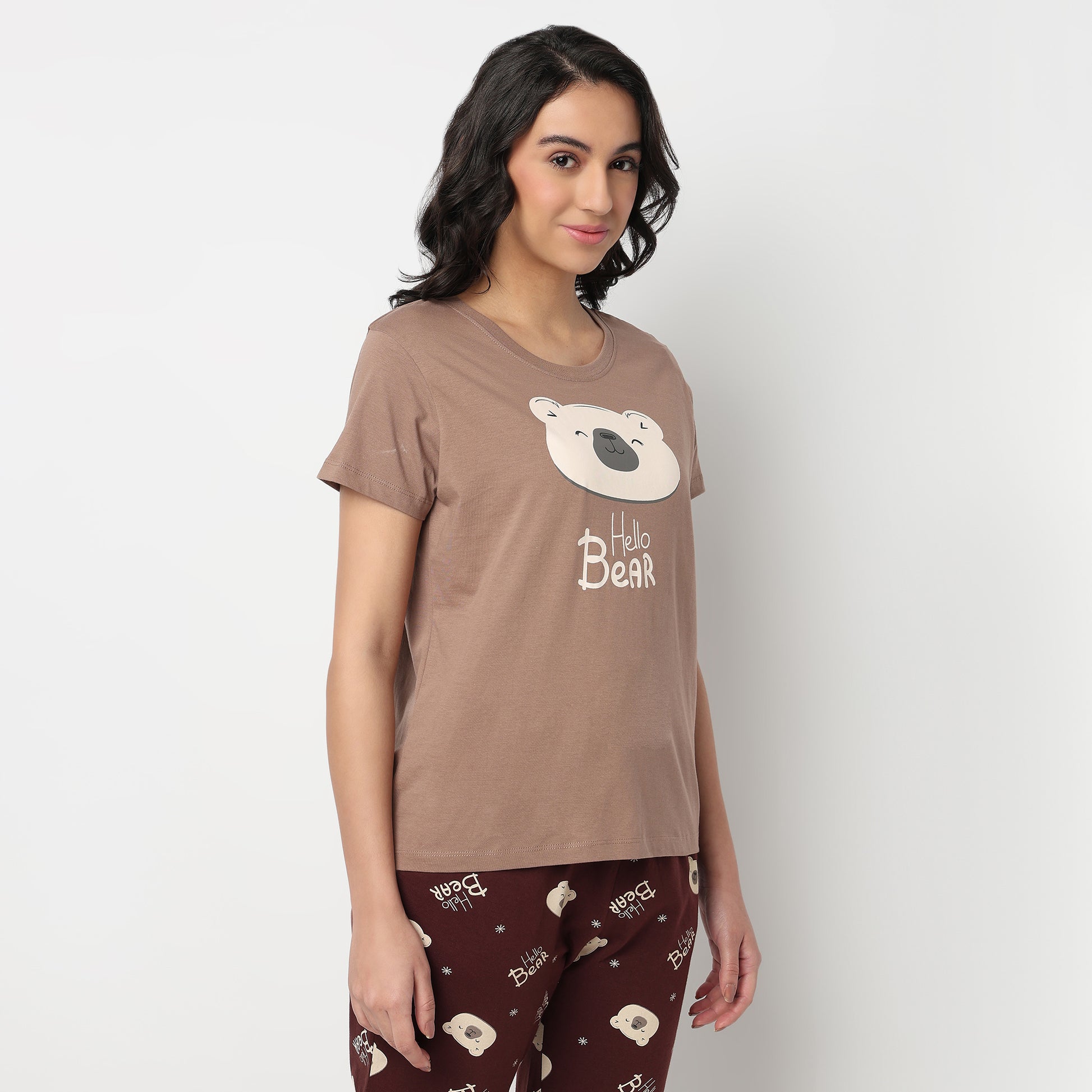 Knitted Printed Lounge T-Shirt
