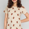 Cotton Printed Short Sleeve Sleepwear T-Shirt