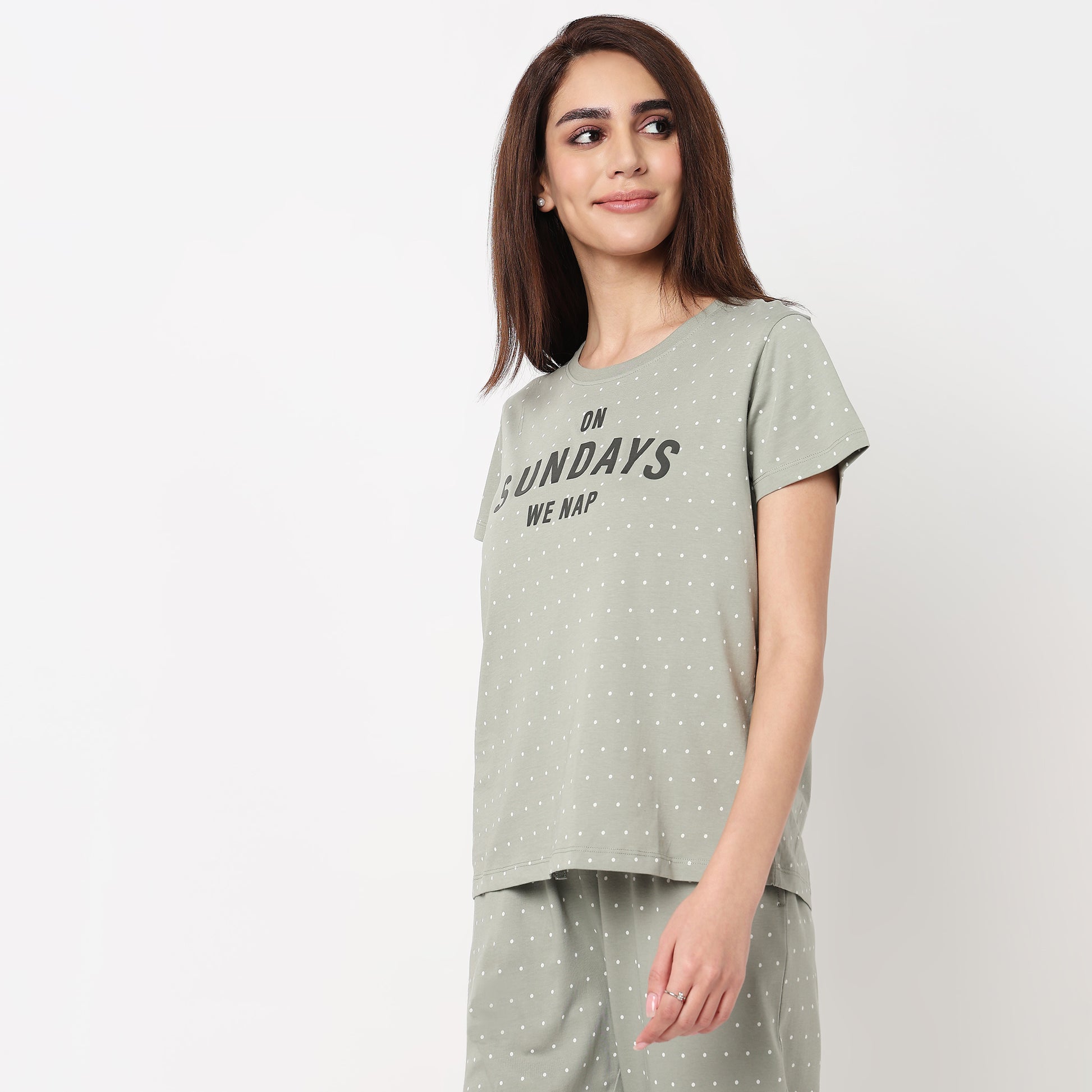 Cotton Printed Lounge T-Shirt