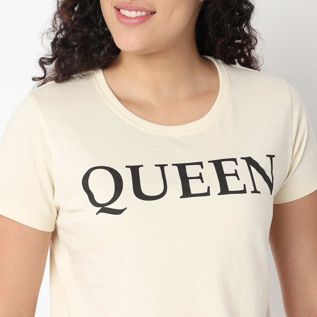 Chest Printed Cord Lounge T-Shirt