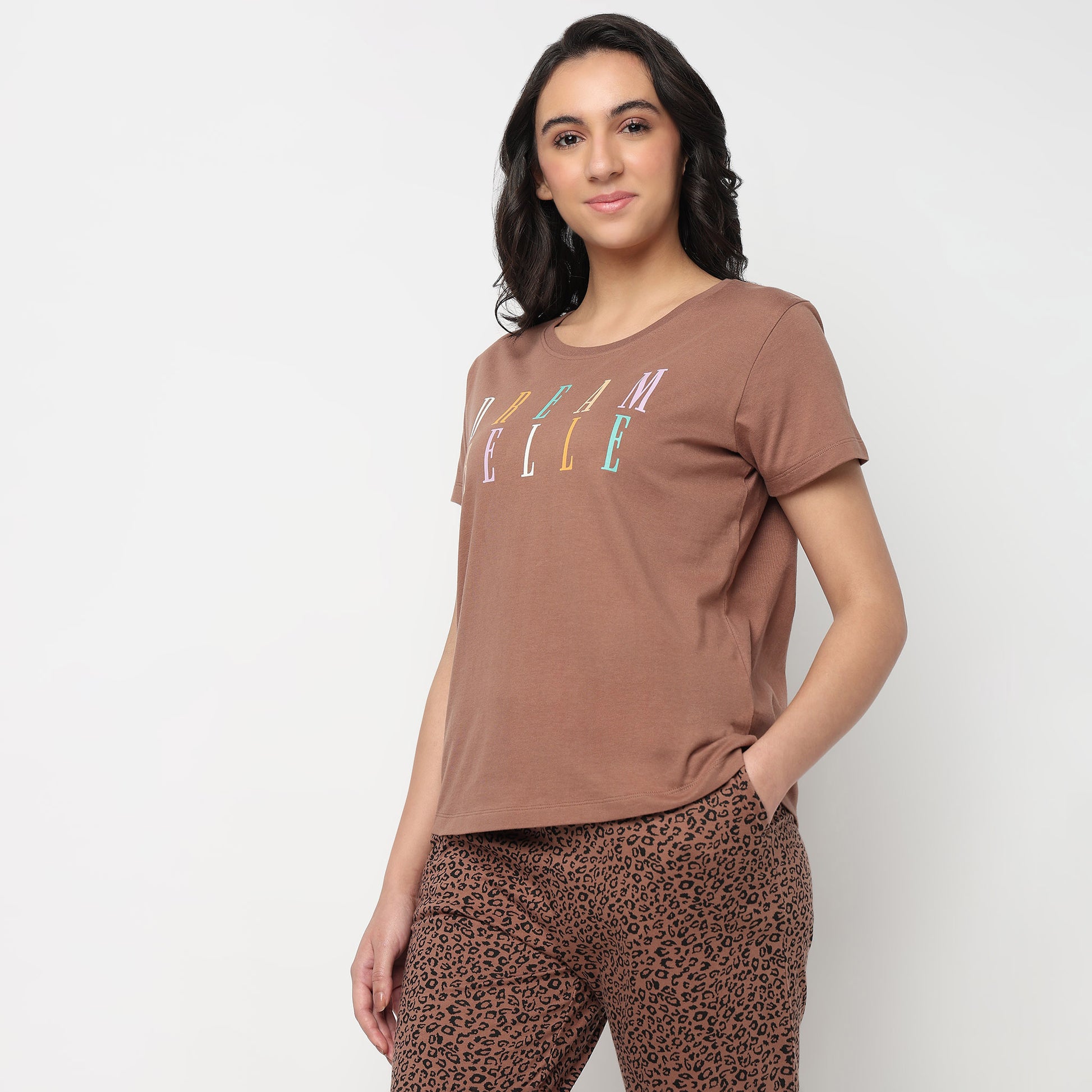 Knitted Printed Lounge T-Shirt