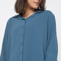 Solid Straight Lounge Shirt