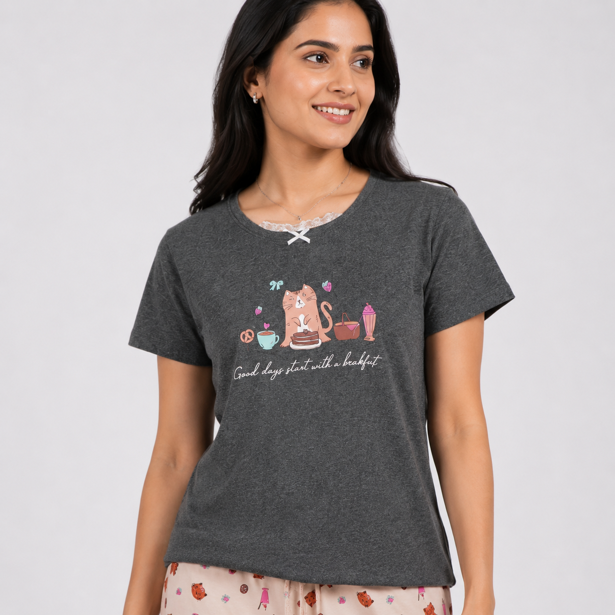 Cotton Printed Lounge T-Shirt