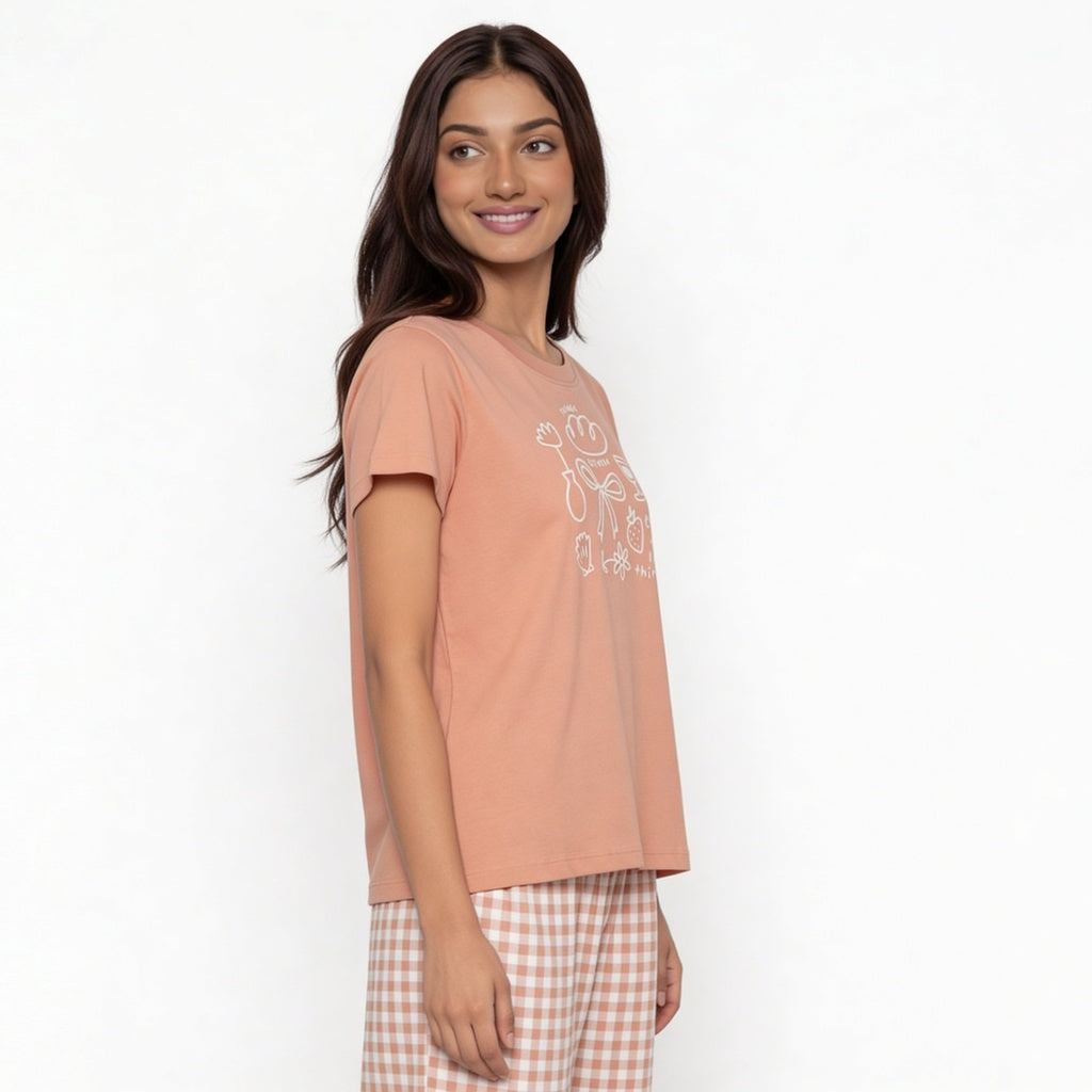 Cotton Printed Lounge T-Shirt