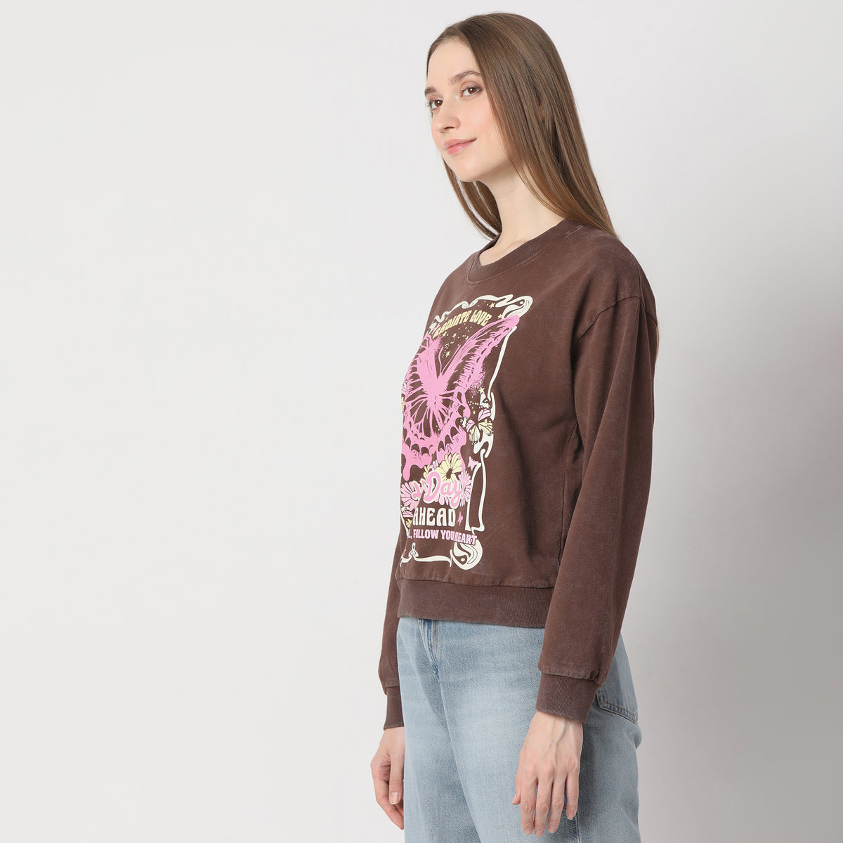 Boxy Fit Graphic Regular Length Sweat Tee