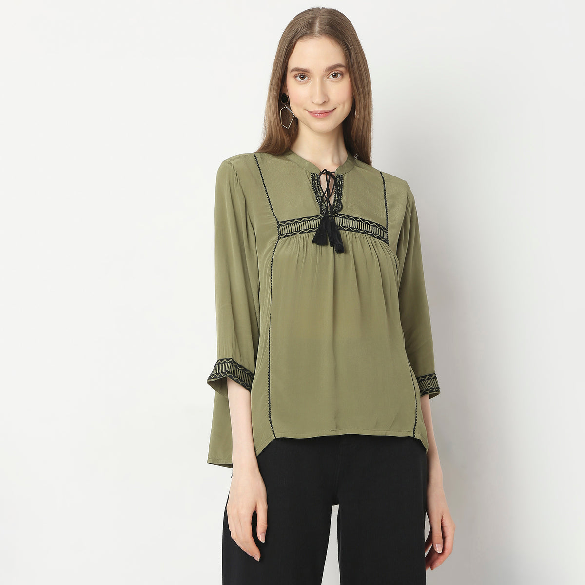 Regular Fit Solid Top