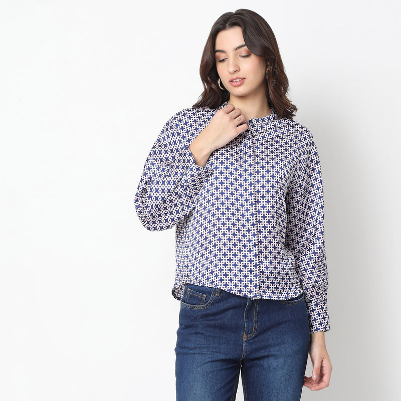 Regular Fit Printed Top