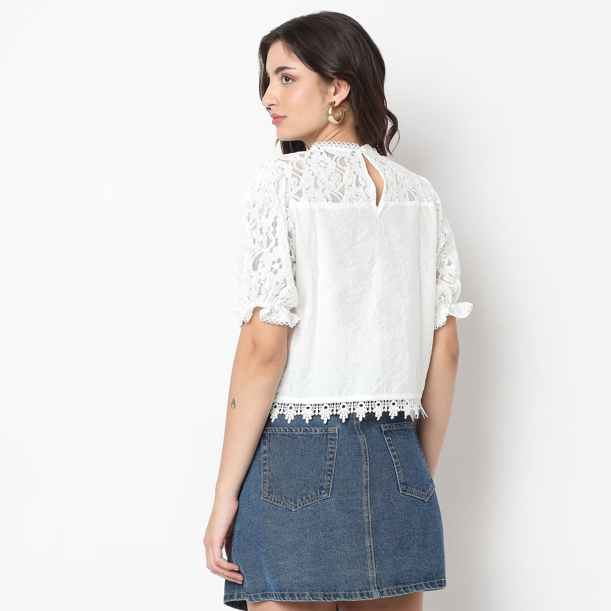 Regular Fit Lace Top