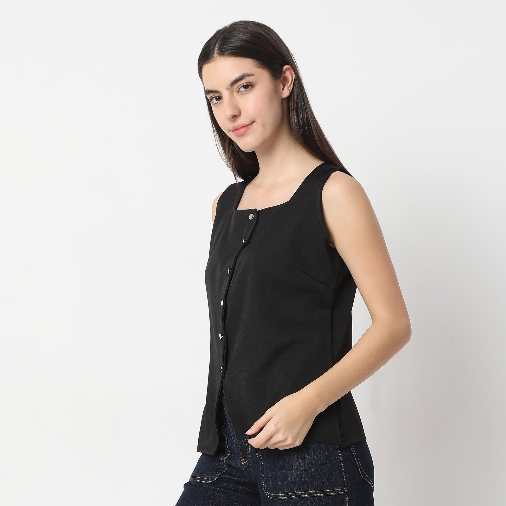 Regular Fit Solid Top