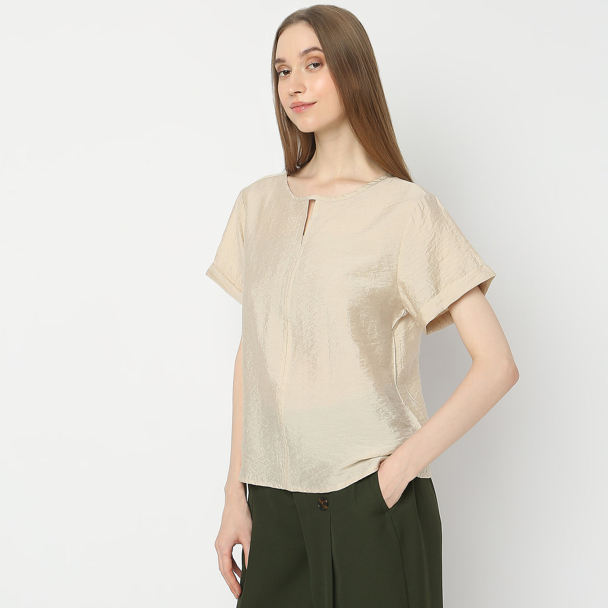 Regular Fit Solid Top