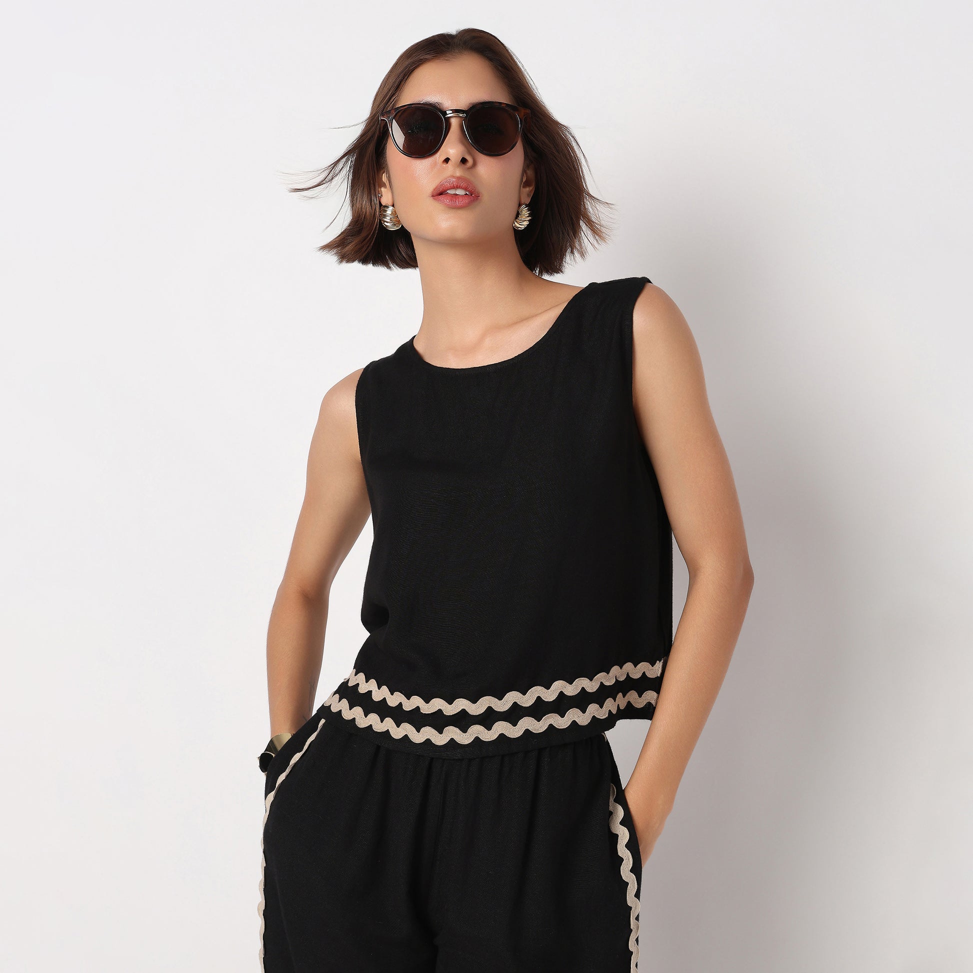 Cotton Sleeveless Top