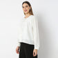 Solid U-Neck Full Sleeve Woven Top