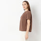 Solid Round Neck Pleated Top
