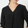 Regular Fit Solid V-Neck Top