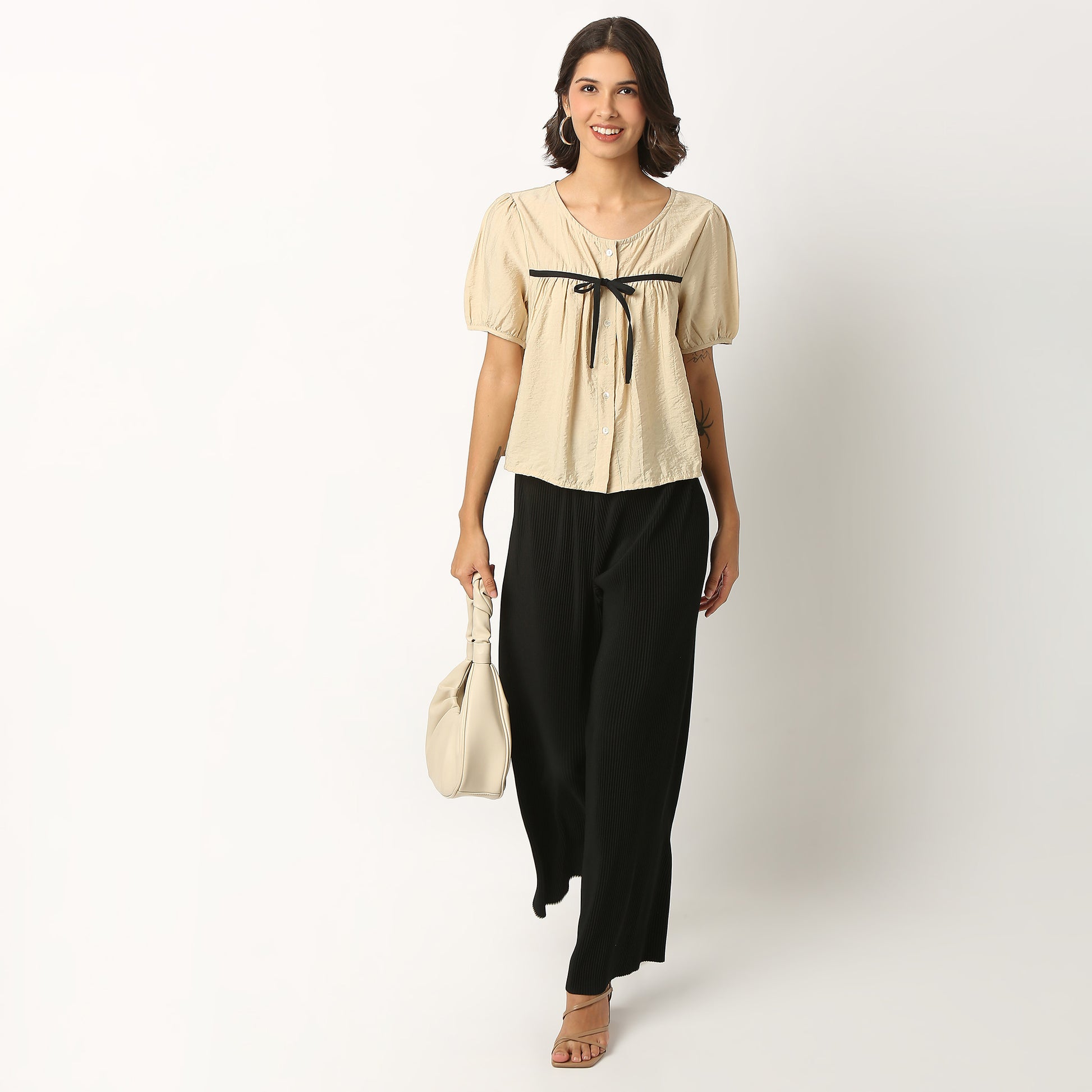 Viscose Nylon Woven Top