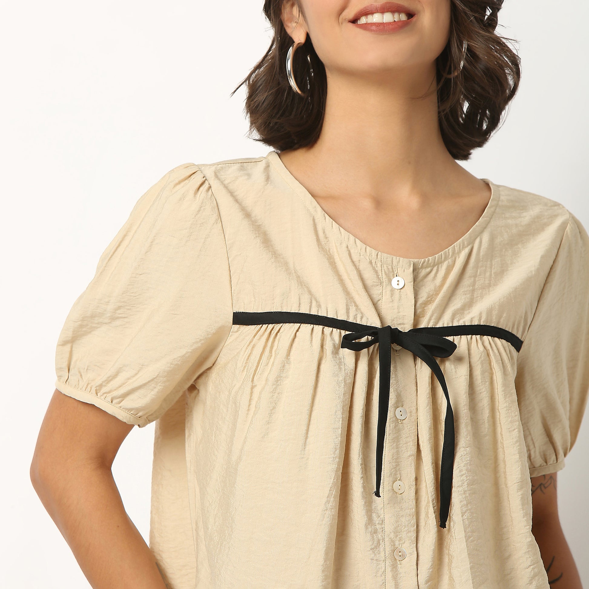 Viscose Nylon Woven Top