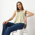 Relaxed Fit Solid Square Neck Regular Length Top
